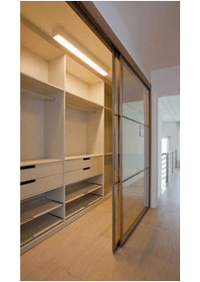 Линейная гардеробная комната с дверями купе Рыбинск