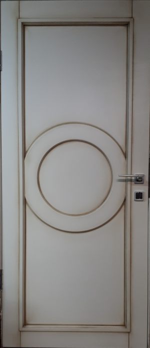 Межкомнатная дверь в профиле массив (эмаль с патиной) Рыбинск