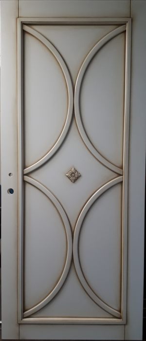 Межкомнатная дверь в профиле массив (эмаль с патиной) Рыбинск